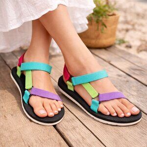 Wonder Nation Women Sport Sandals Adjustable Strap Lightweight Travel Shoes US 9